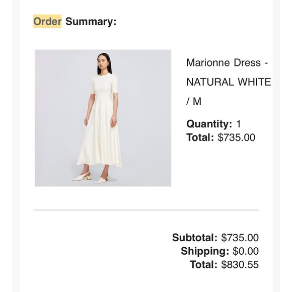 Marionne Dress - NATURAL WHITE / M - Picture 2 of 5
